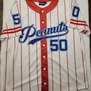 Peanuts Striped Baseball Jersey
